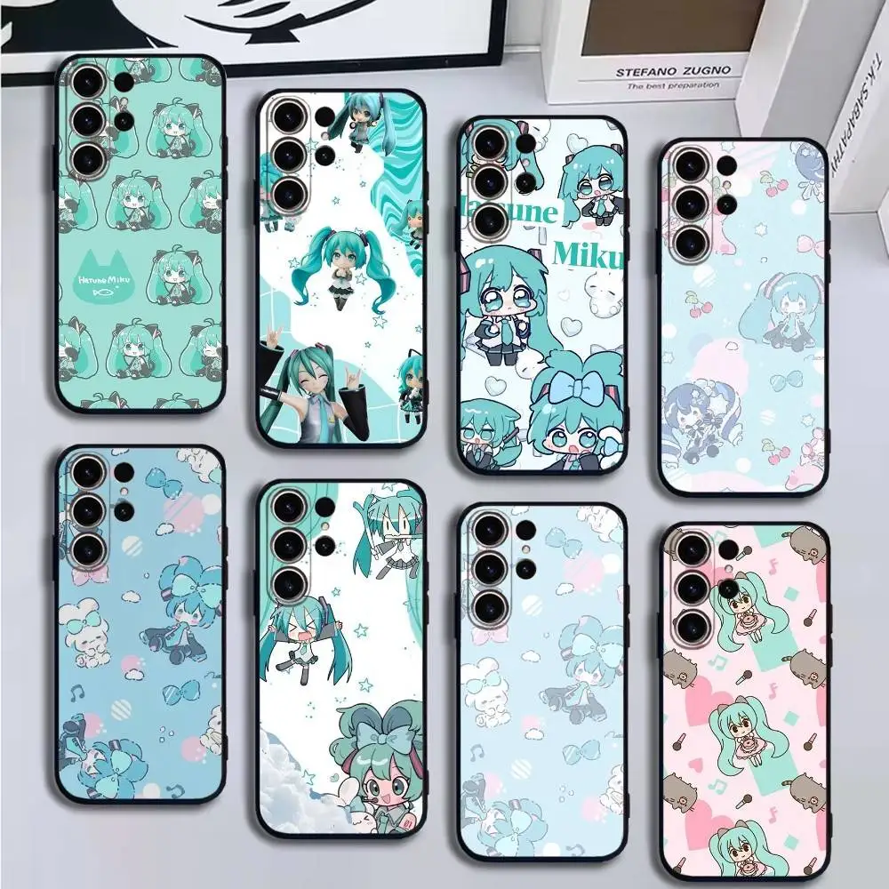

Hatsune Miku Phone Case For SamsungS25,24,21,22,23,30,Ultra,20,Plus,Fe,Lite,Note,10,9,5G Black Cover