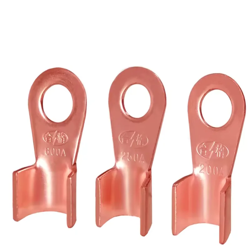 10/50PCS Copper OT Terminal Non-Insulated Wire Connector Bare Electrical Cable Terminals Lug Battery Ring Crimp Terminal 20-50A