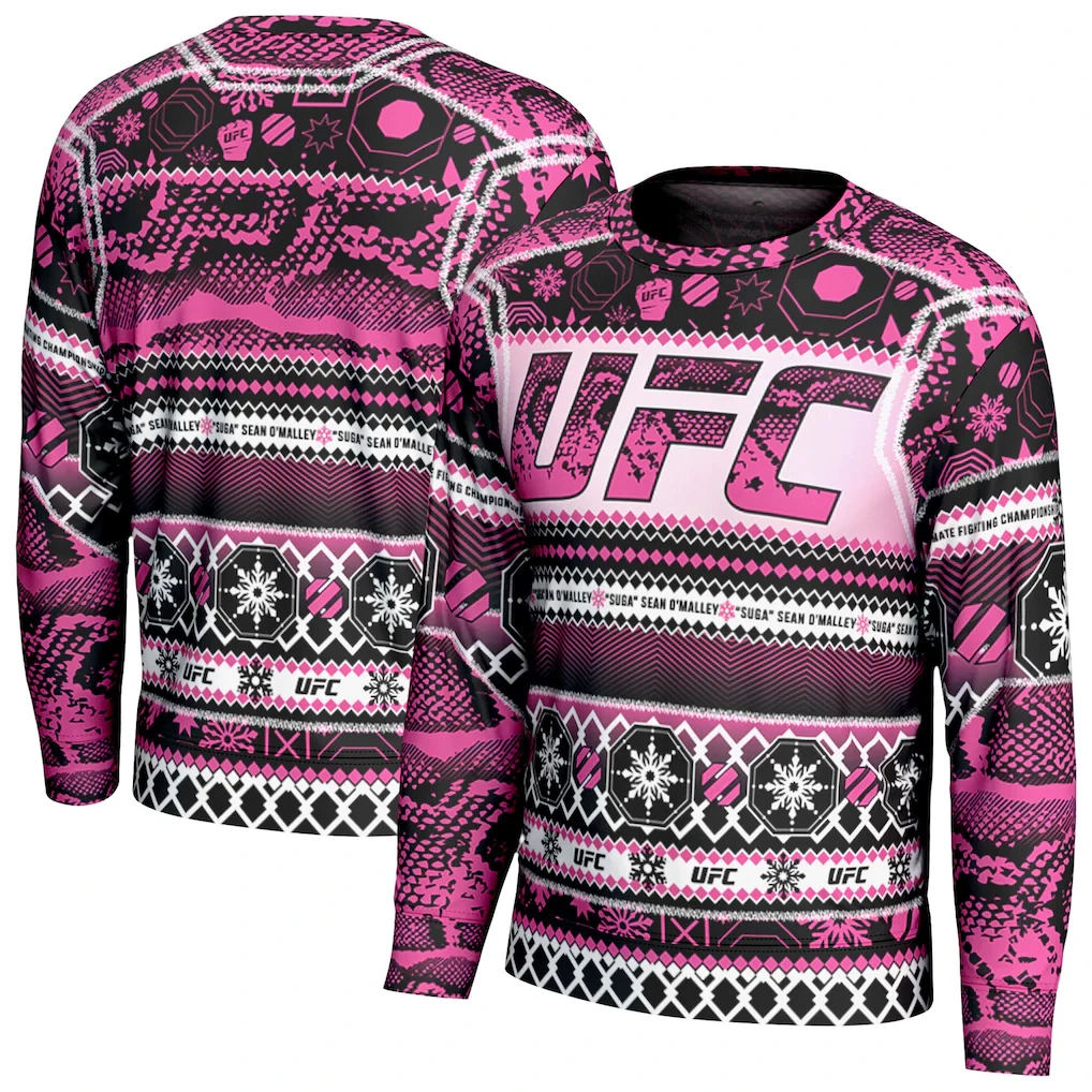 

2026 Christmas New UFC 324 Sean O'Malley Holiday Casual Sweater Men Women MMA Fan Long Sleeve Autumn/Winter Oversized Sweater
