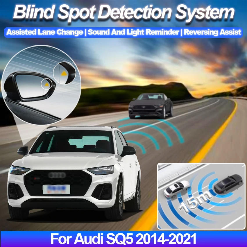 Blind Spot Monitoring for Audi SQ5 2014-2021 BSD BSA BSM Radar Detection System Microwave Sensor Assistant Driving Security