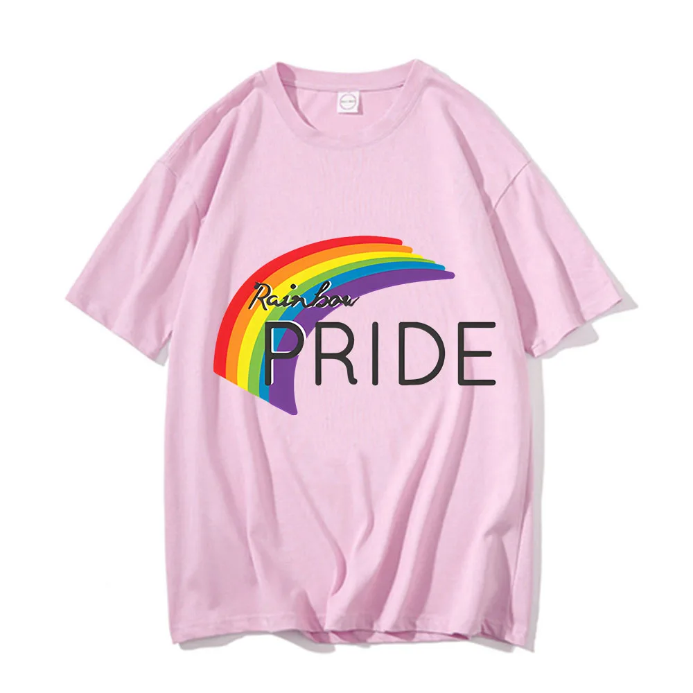 Pride Rainbow Summer Men's Cotton T-shirt Cool Cartoon Short Sleeve Tops High Quality White T Shirt O-neck Tee Shirt Clothing