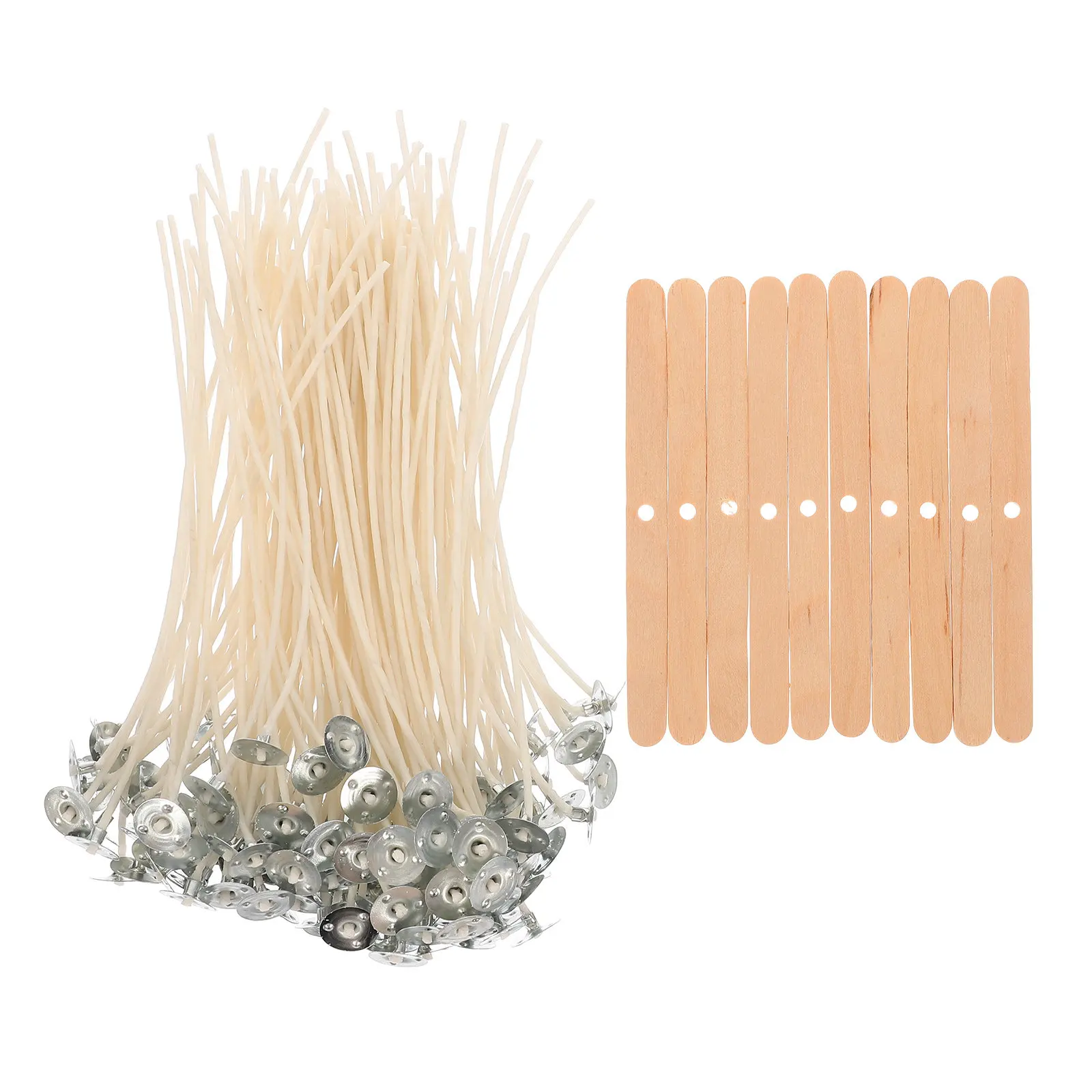 1Set All-in-One Making Kit with Cotton Wicks Wooden Stirring Sticks for DIY Scented Candles Craft Hobby Relaxation