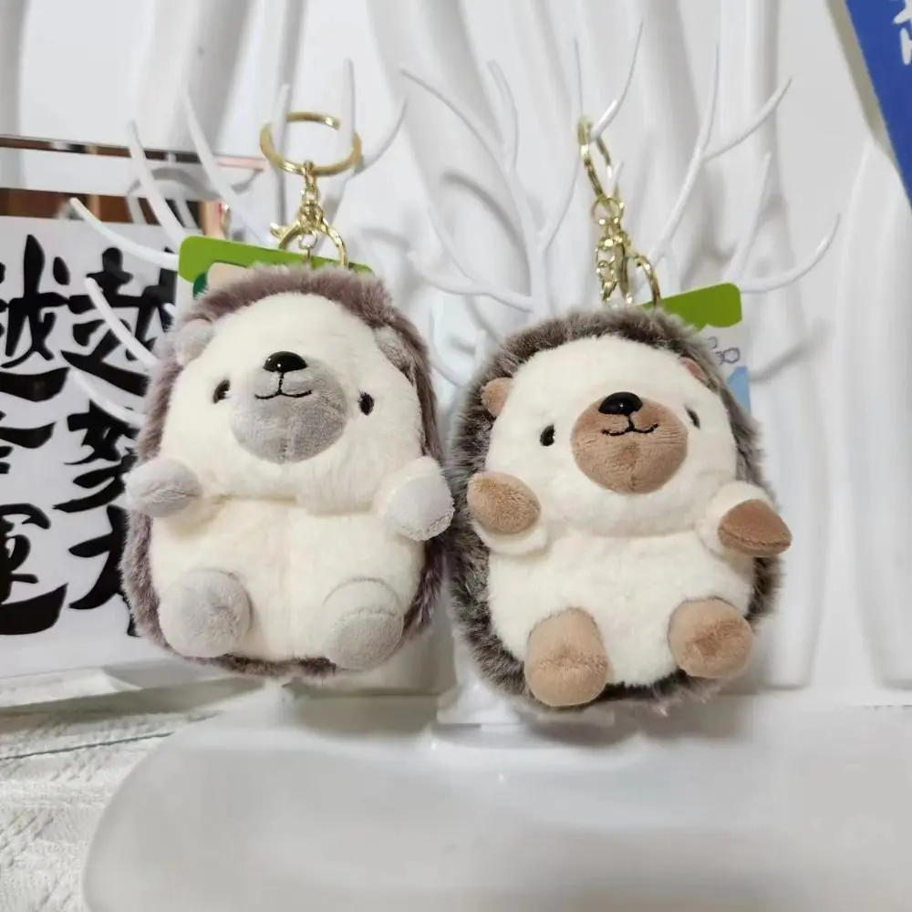 Adorable llavero de erizo pequeño, Mini erizo de peluche, colgante de pequeño erizo, muñeco de peluche, llavero de peluche de erizo suave y bonito