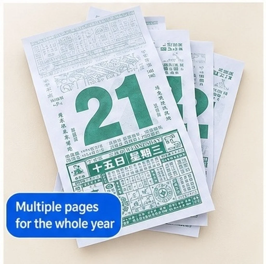 2027 Goat Year Wall Calendar Traditional Chinese Lunar Calendar with Auspicious Dates Solar Terms Spring Festival Tracker