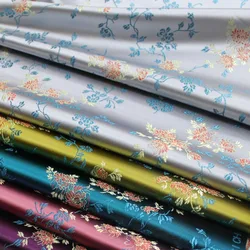 100x75cm Ethnic Southeast Asia Burma Thailand/Chinese Style Florals Jacquard Women's Jacquard Skirt Fabric DIY Sewing Material