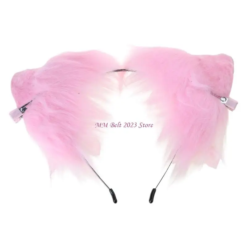 

49ME Sweet Headband Students Live Broadcast Hairband Foxes Ear Hair Hoop Colorful