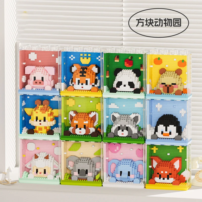 Penguin Adults Particle Building Block Toy Bricks Panda Animals 3d Constructor Micro Bricks Educational Toys For Children Gifts