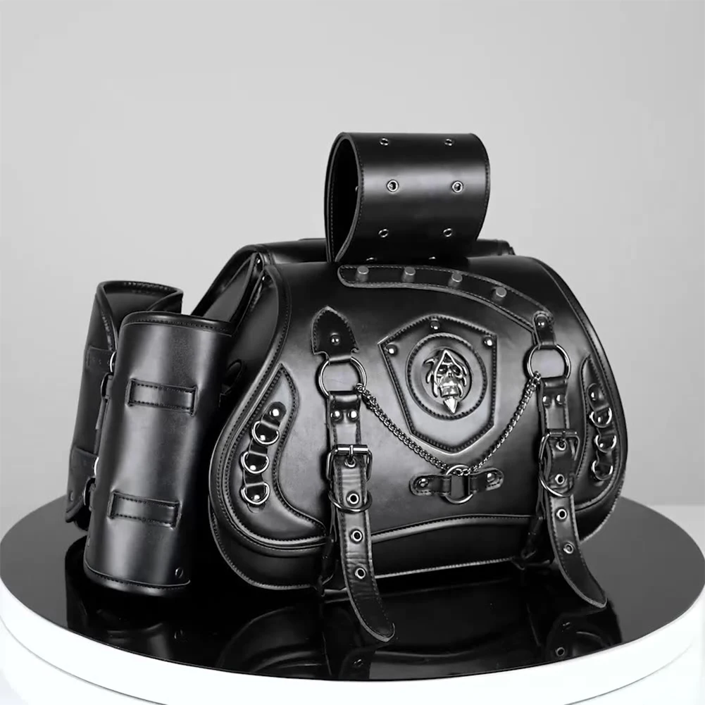 1 زوج أكياس السرج دراجة نارية مع حامل الكأس دراجة نارية الجانب الخلفي أكياس فاسق نمط قاطرة حقيبة لدراجة نارية هارلي