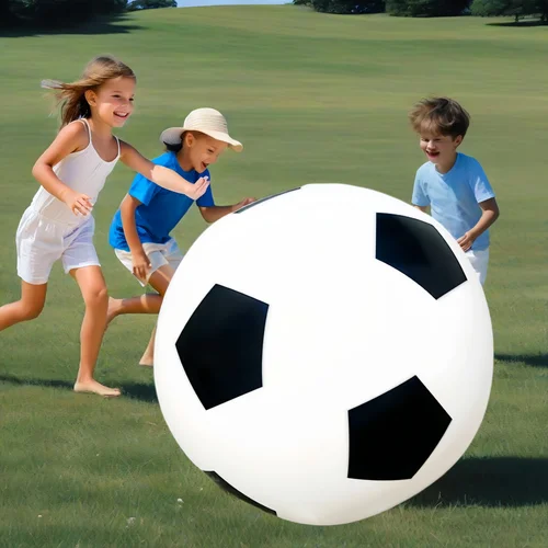 Imagen 2 del producto Juegos al aire libre, juguete divertido de fútbol gigante, pelota de fútbol sgrass, pelota deportiva divertida para la escuela, pelota de playa, fútbol gigante de PVC grueso
