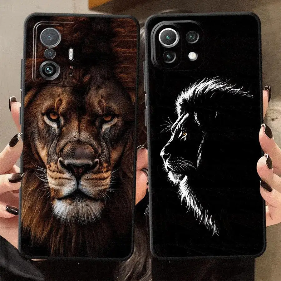 حافظة لهاتف Xiaomi Mi 13 14 15 Pro 11 12 13 Lite 12X 10T 11T 12T Pro Lion