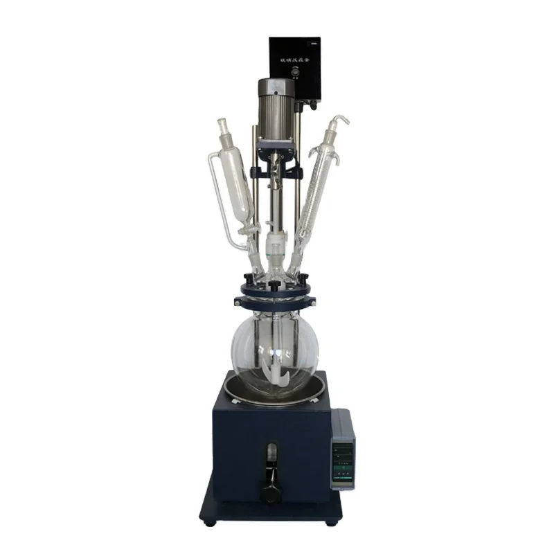 

1L Mini Factory Price Single Layer Borosilicate Reaction Kettle Reactor Lab Scale Non Jacketed Chemical Glass
