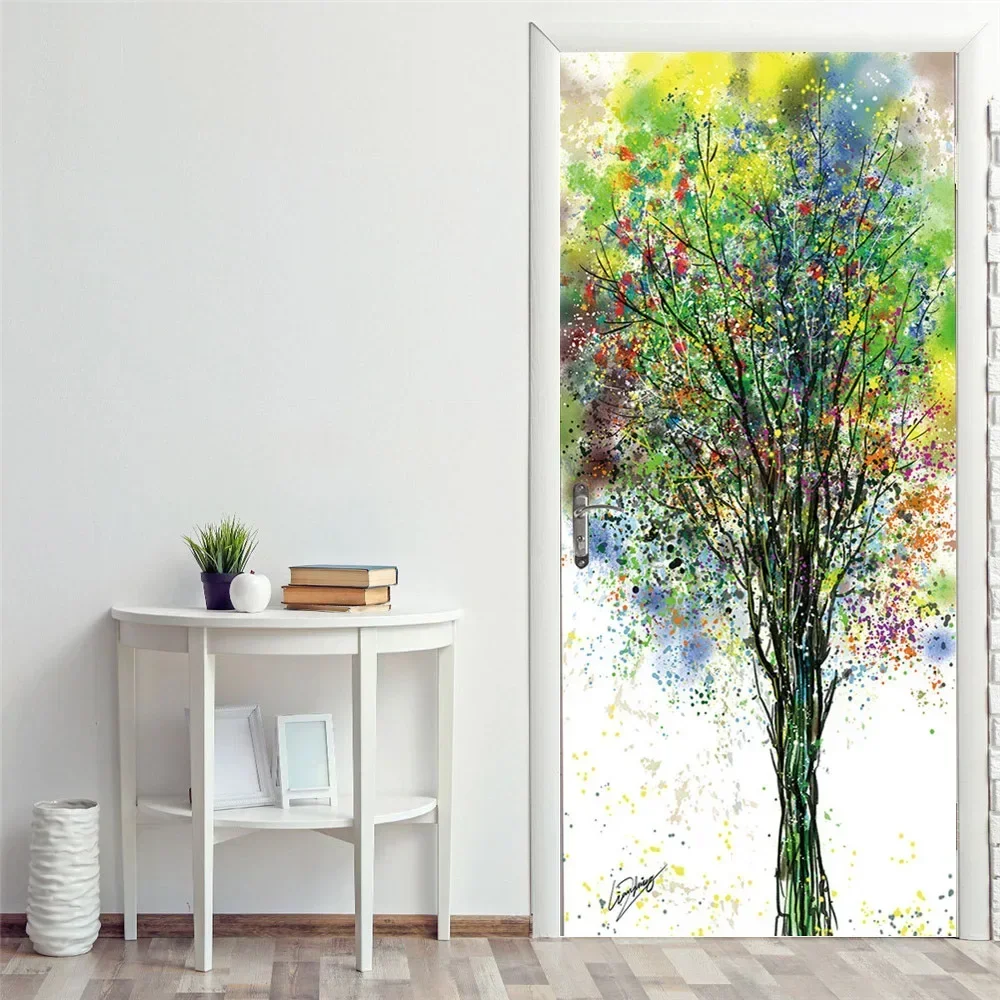 3D Door Sticker Poster Home Art Decorative Wallpaper Vinyl Waterproof Modern Beauty Murals
