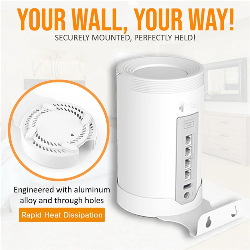 

2X Aluminum Alloy Wall Mount For TP Link Deco BE75/BE85/BE95/BE22000/BE33000 Whole Home Mesh Wifi 7