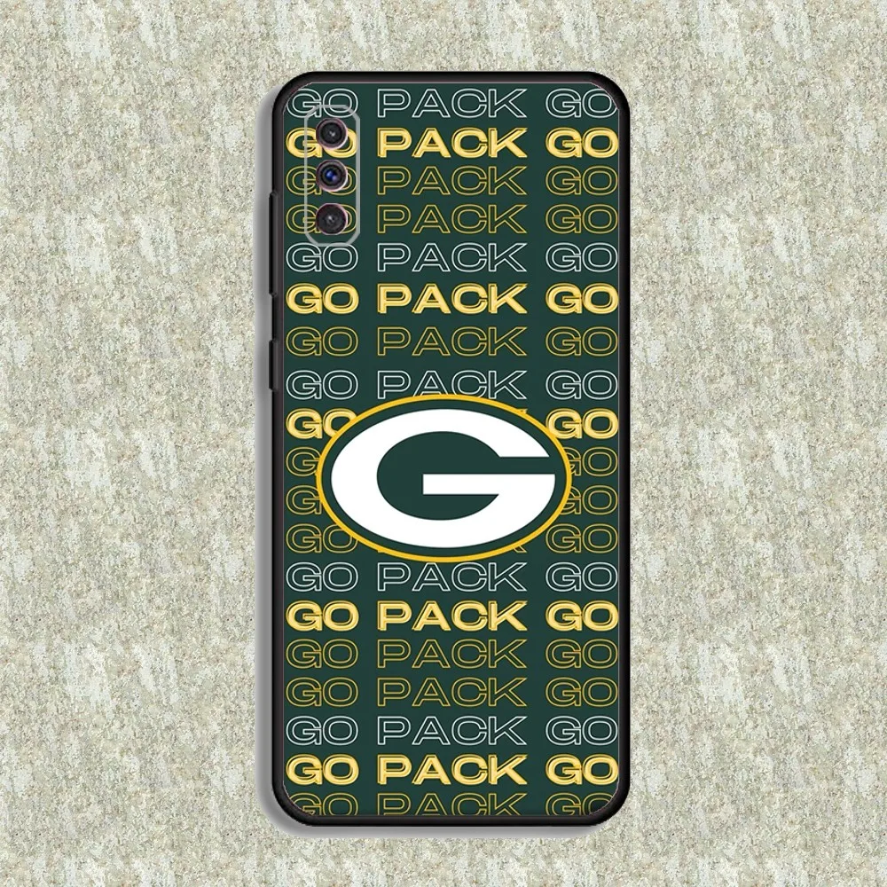 G-Green B-Bay P-Packers Phone Case For Samsung S23,23,22,30,21,10,9,Note20 Ultra,Lite,Ultra,5G,Plus,FE,Black Soft Case