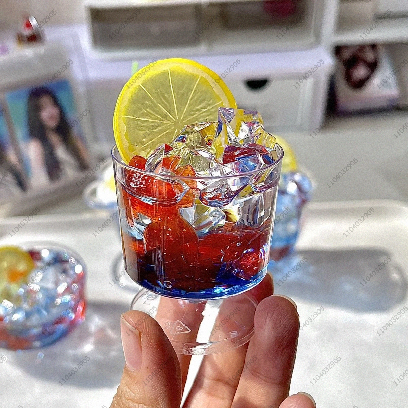 Copo de refrigerante brilhante de peixe dourado, modelo artesanal, copo de vidro de peixe dourado, brinquedo artesanal, ornamentos de mesa, decoração de quarto de meninas, presente