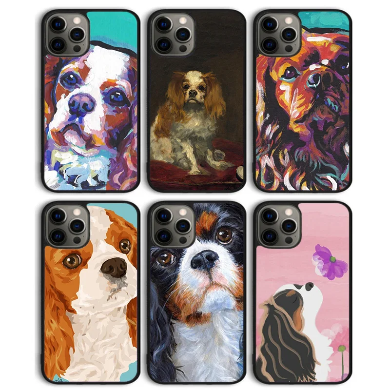 Funda trasera para teléfono Cavalier King Charles Spaniel para iPhone 16 15 SE2020 14 13 11 12 Pro Max mini XS XR PlusS