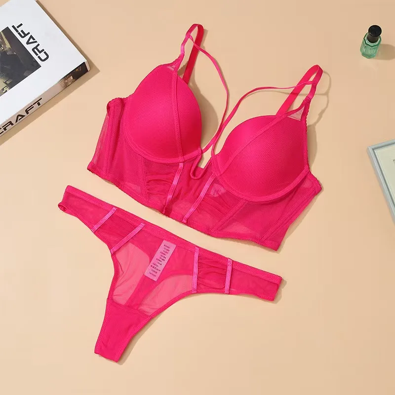 

Французский сексуальный женский комплект с бюстгальтером в форме рыбьей кости, антипровисающий лиф, формирующий красивую талию, нижнее белье