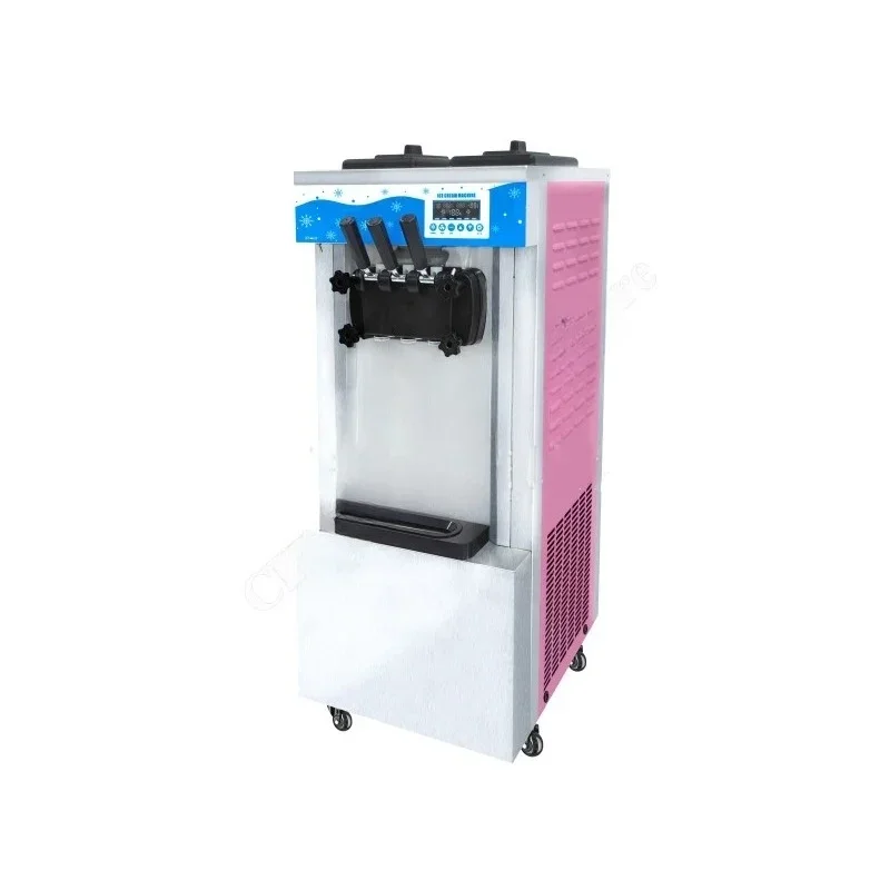 

Vertical Ice Cream Three Color Ice Cream 12L 220V Commercial Fully Automatic Cone Machine Soft Ice Cream Machine