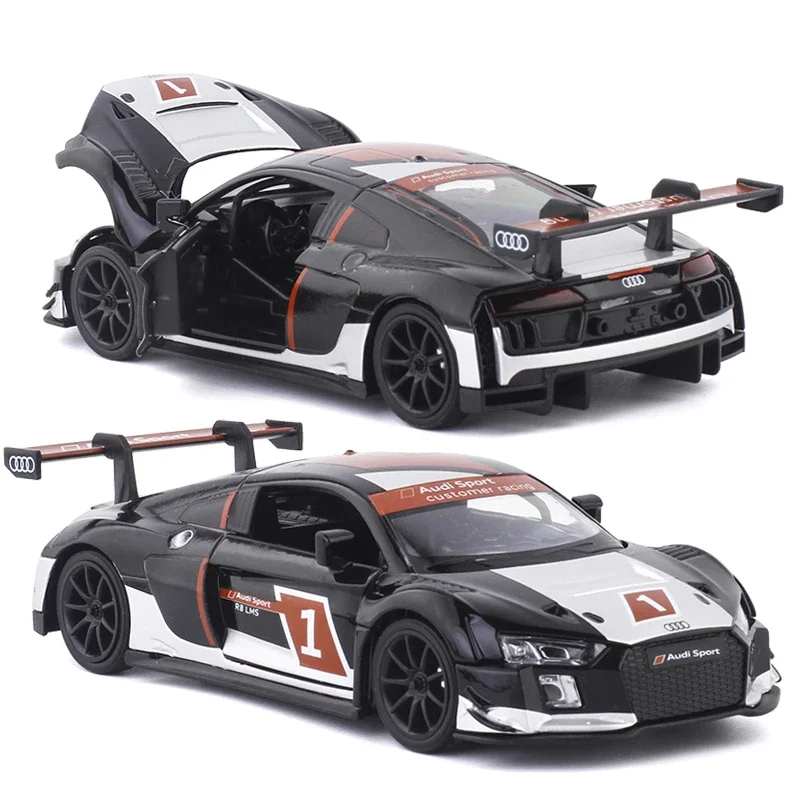 1:32 R8 LMS スポーツカーシミュレーションおもちゃの車モデル合金プルバック子供のおもちゃ本物のライセンスコレクションギフトオフロード車