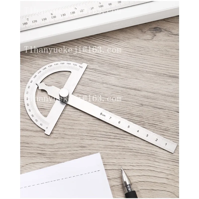 Stainless Steel Angle Ruler High Precision Protractor Multifunctional Steel Ruler Woodworking Tools