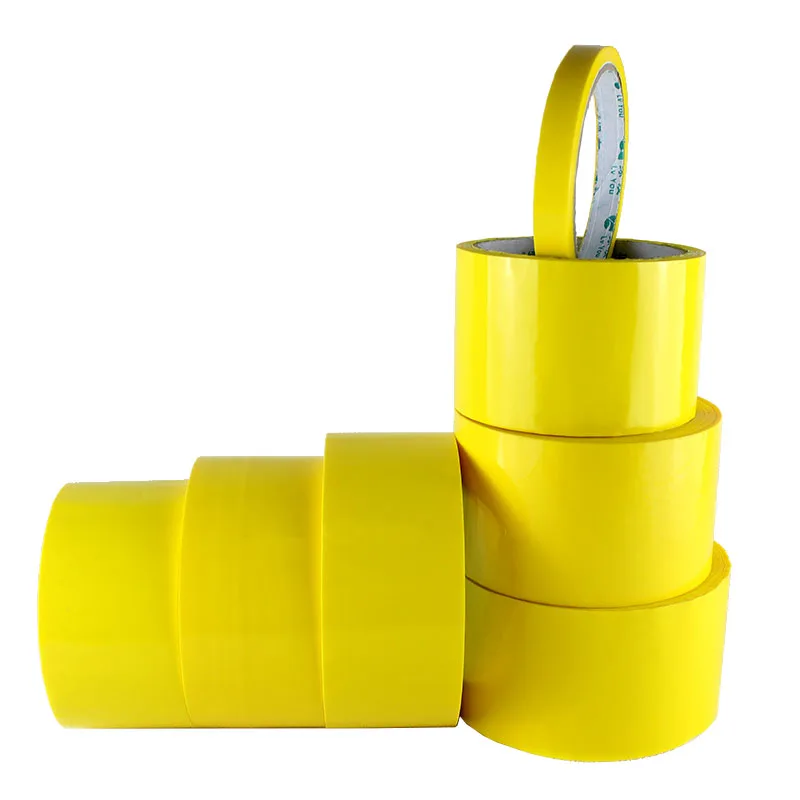 Solid Color Yellow Adhesive Tape Mounting Tape Colorful Carton Packaging Tape High Viscosity Sealing Fashion Position BOPP Tape