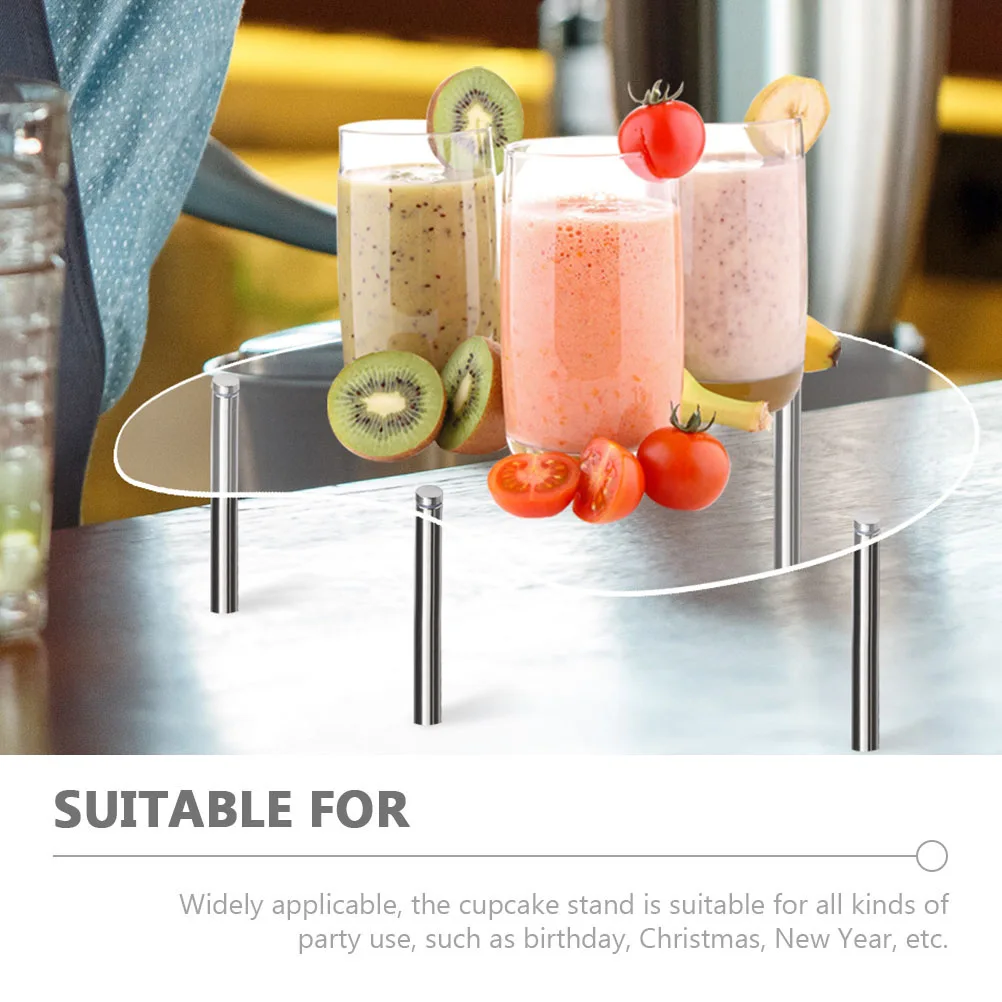 

3Pcs Transparent Acrylic Cake Display Stand Clear Dessert Riser Party Cupcake Holder Cake Tray Party Decoration
