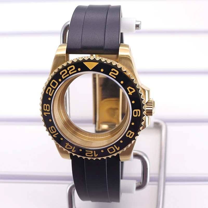 40-mm-Uhrengehäuse, NH35-Gummiarmband für NH35, NH36, NH34/38, Miyota8215, ETA2824-Uhrwerk, GMT-Sub-Gehäuse, 120-Klick-Lünette mit einseitiger Drehfunktion. – Detail 3
