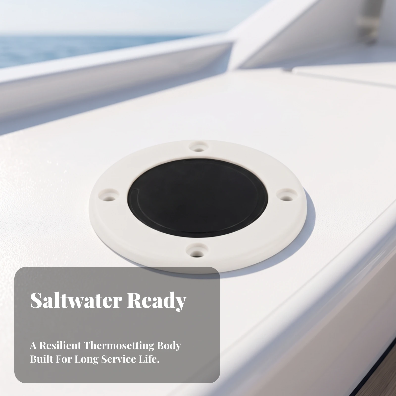 Marine Drain Valve One-Way Anti-Backflow Valve Corrosion-Resistant Slim for Boat Owners, Boats, Yachts