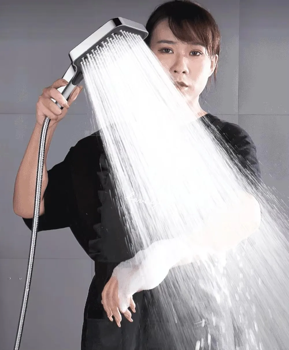 Zloog 6 โหมดฝักบัวอาบน้ําแรงดันสูง Water Saving Sprayer หัวฉีดสปา Showerheads อุปกรณ์ห้องน้ํา