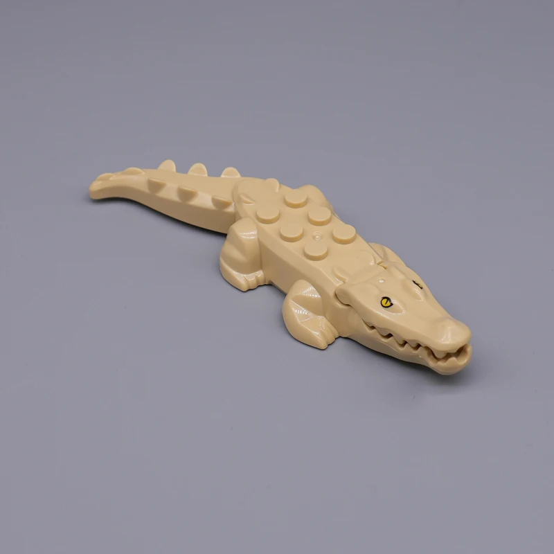 Blocos de construção, figuras animais, crocodilo, venda única, brinquedo educativo, presentes para crianças