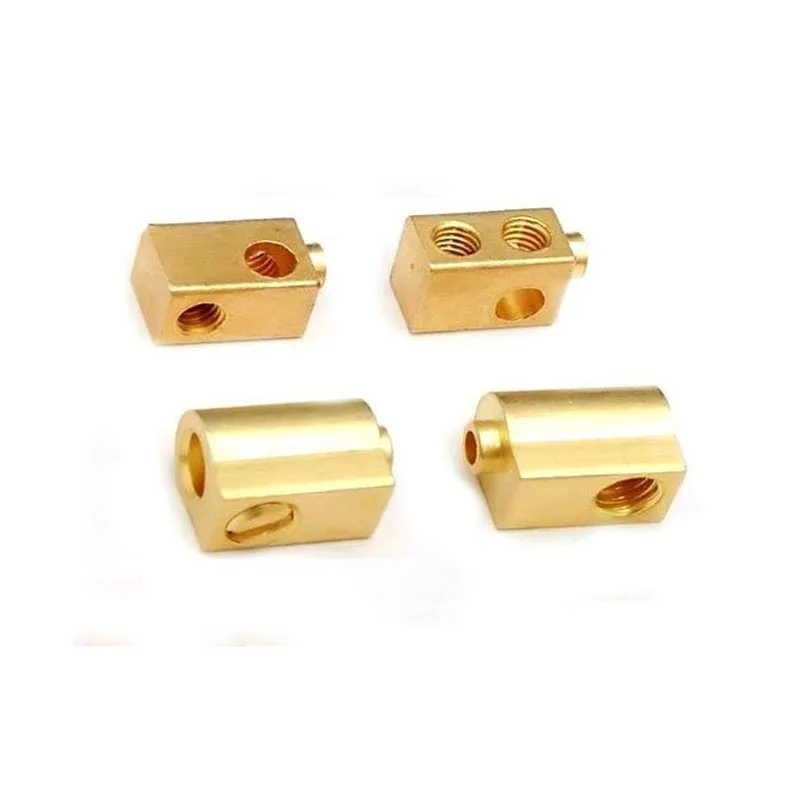 CNC aluminum alloy anodizing processing brass precision multi-screw hole connector pneumatic multi-pipeline air split