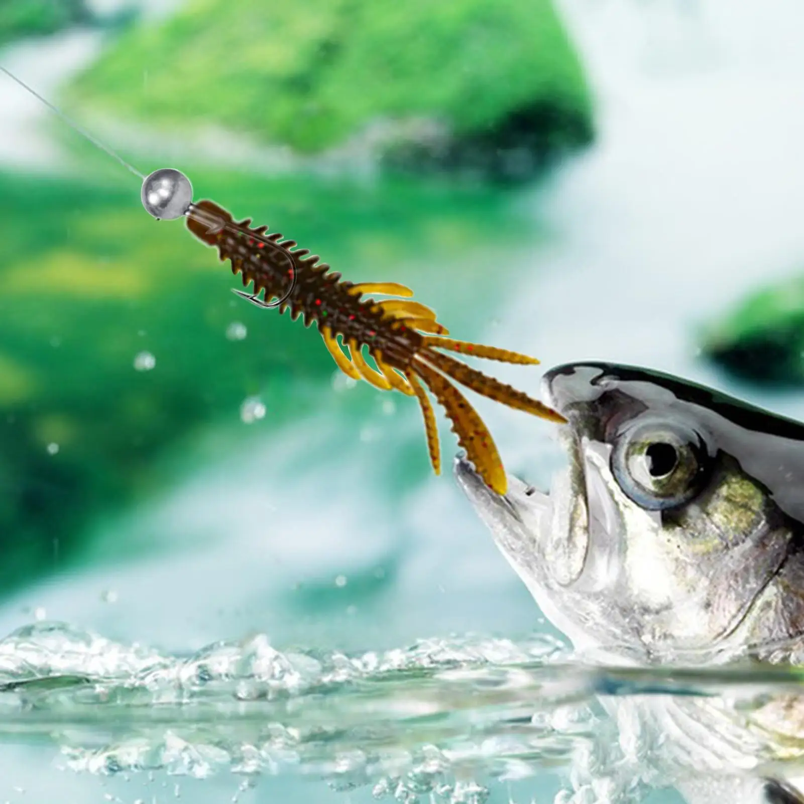 

Soft Fishing Lures Artificial Trout Bait Realistic Lures And Hook For Trout Bass Crappie Catfish Walleye Salmon River Stream