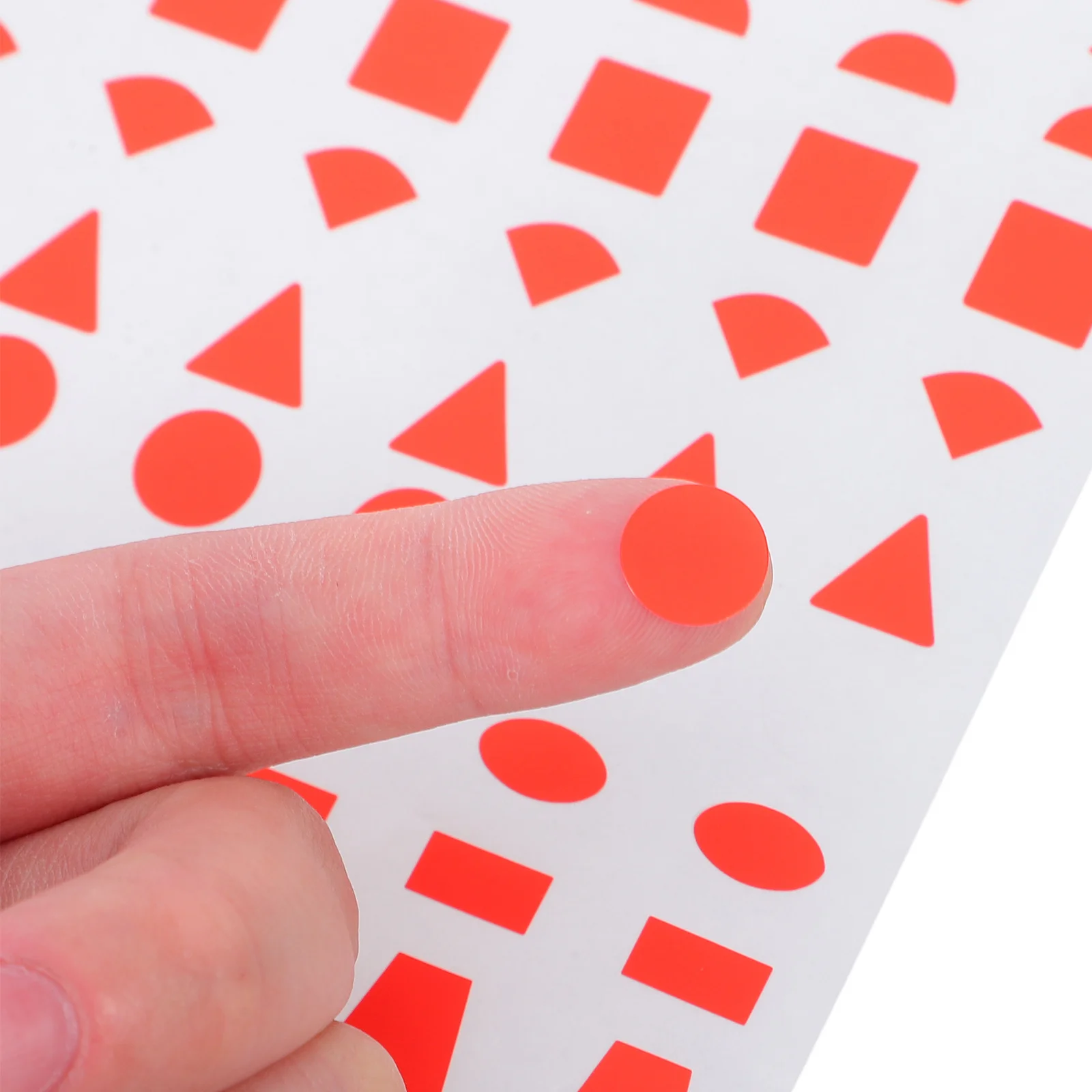 20 ورقة ملصقات هندسية 10 مللي متر دوائر مثلثات مستطيلة بيضاوية سهلة قشر لاصق الشارات لتنظيم الإمدادات