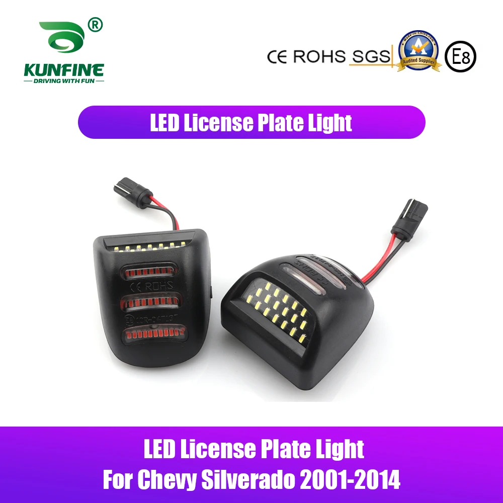 

2PCs Car LED Number License Plate Light LED License Lamp For Chevy Silverado Tahoe Suburban Avalanche GMC sierra Cadillac