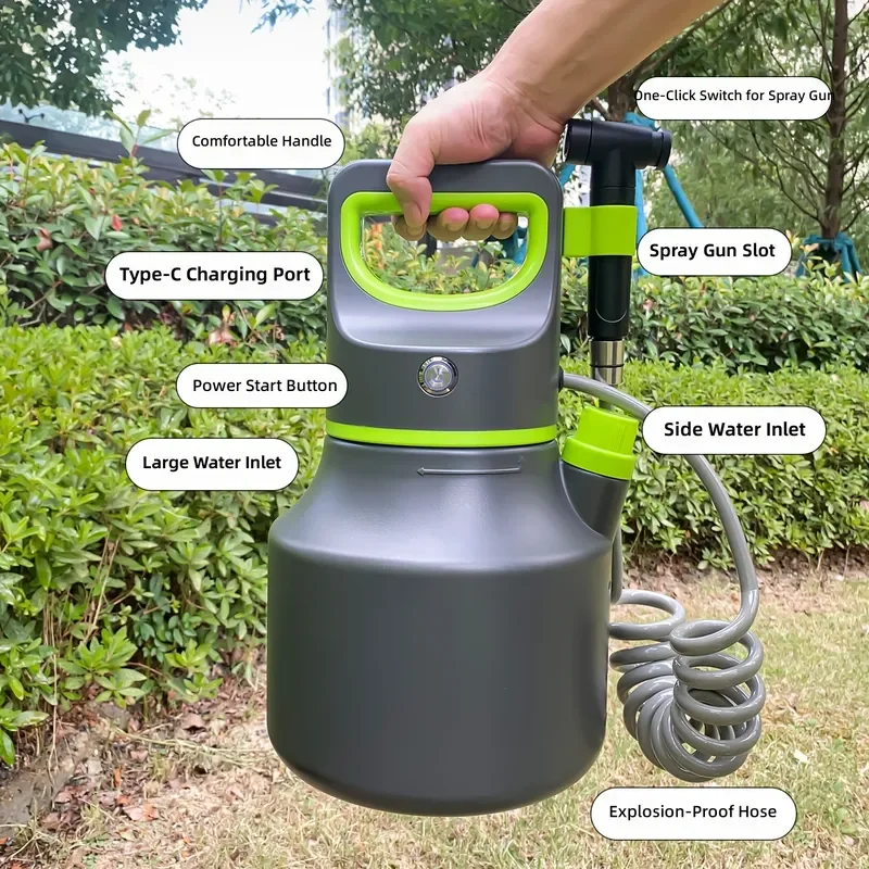 for Electric Watering Kettle Household Large Capacity Sprayer with Long Nozzle Shower Head for Vegetable Garden Plant Care