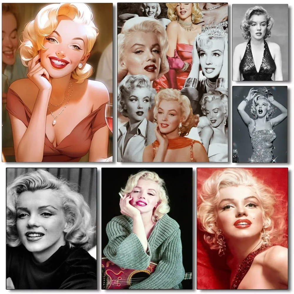 1pc Queen Marilyn Monroe Poster Self-adhesive Art Waterproof Paper Sticker Coffee House Bar Room Wall Decor