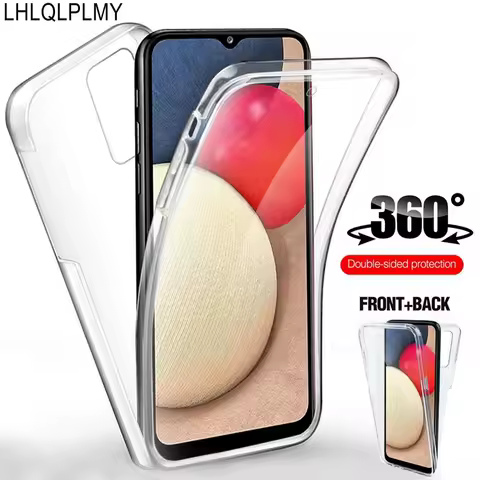 Double Sided Clear Case For Samsung Galaxy A02 A03 S A22 A32 A42 A52 A72 5G A12 M12 M22 M32 M31 M21 A51 A71 A31 Front Back Cover