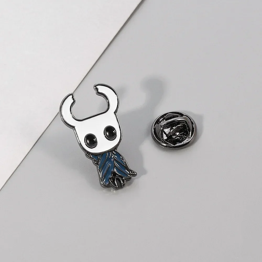 Hot Design Cartoon Game Badge Brooch Anime Cute Hollow Knight Metal Brooch Pin For Student Friend Gift Fashion Accessories