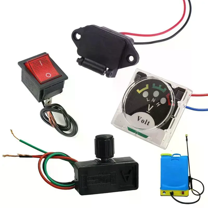 1/3/4Pcs 12V Sprayer Flow Control Switch On Off Button Adjustable Speed With Power Socket For Spray Can Repair Tool Supply