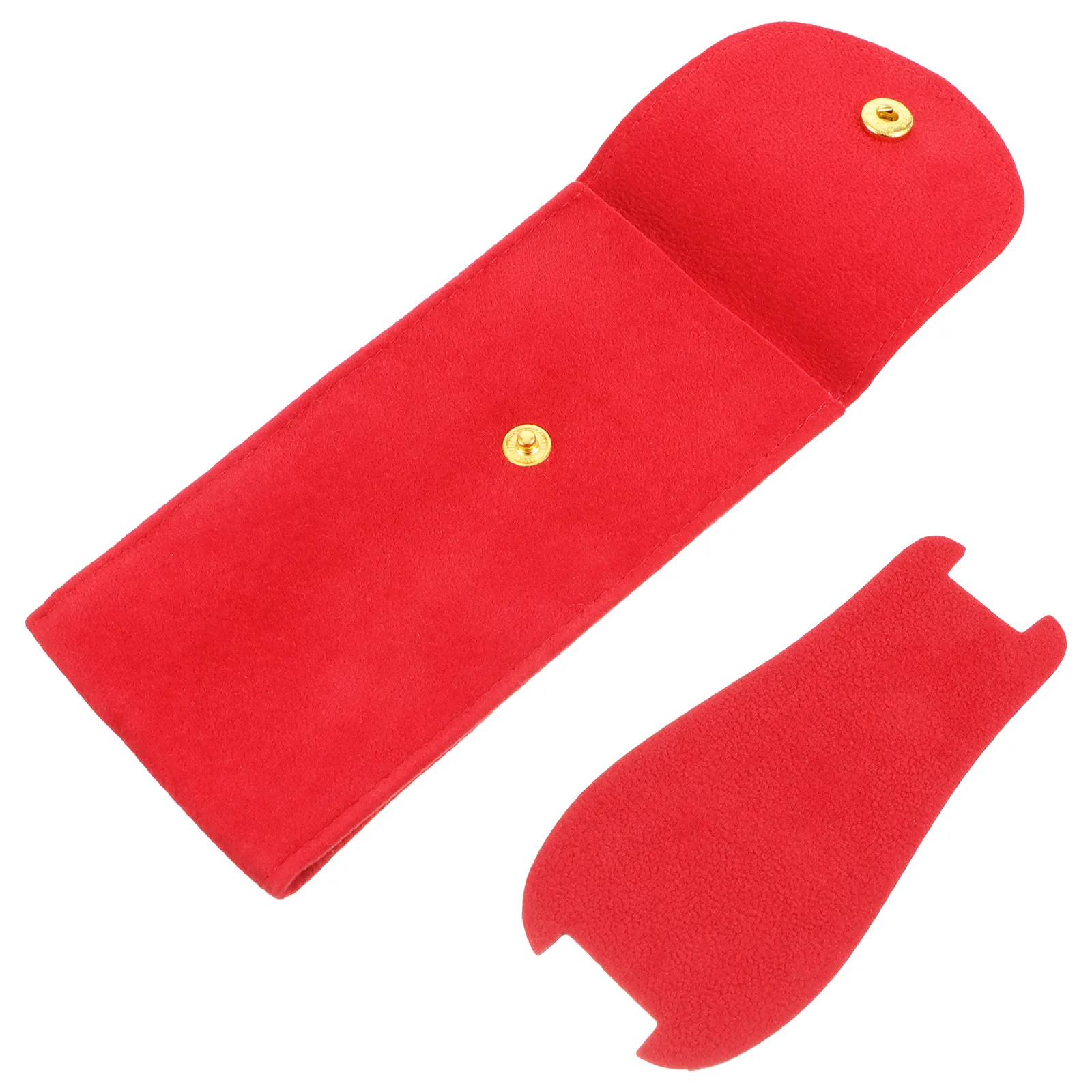 1Pcs Watch Pouch Flannelette Travel Portable Watch Storage Bag Soft Protective Case Snap Button Holder for Bracelets Chains