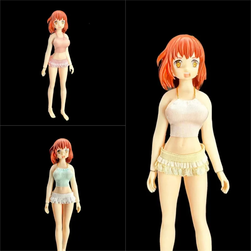 

1/12 Scale Famale Swimsuit Stretchy Vest Strapless Short Skirt Set for 6inch Soldier Action Figures TBL Romankey Body