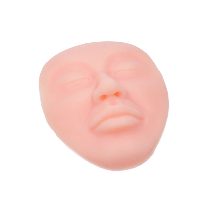 

1pcs 5D Full Face Male Silicone Model for Tattoo Embroidery Practice Eyebrows Eyes Lip Makeup Tool Skin Simulation Easy Coloring