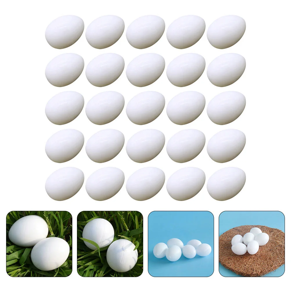 50 Pcs False Eggs Water Injection Fake Pigeon Artificial Decorative Hatching Simulation