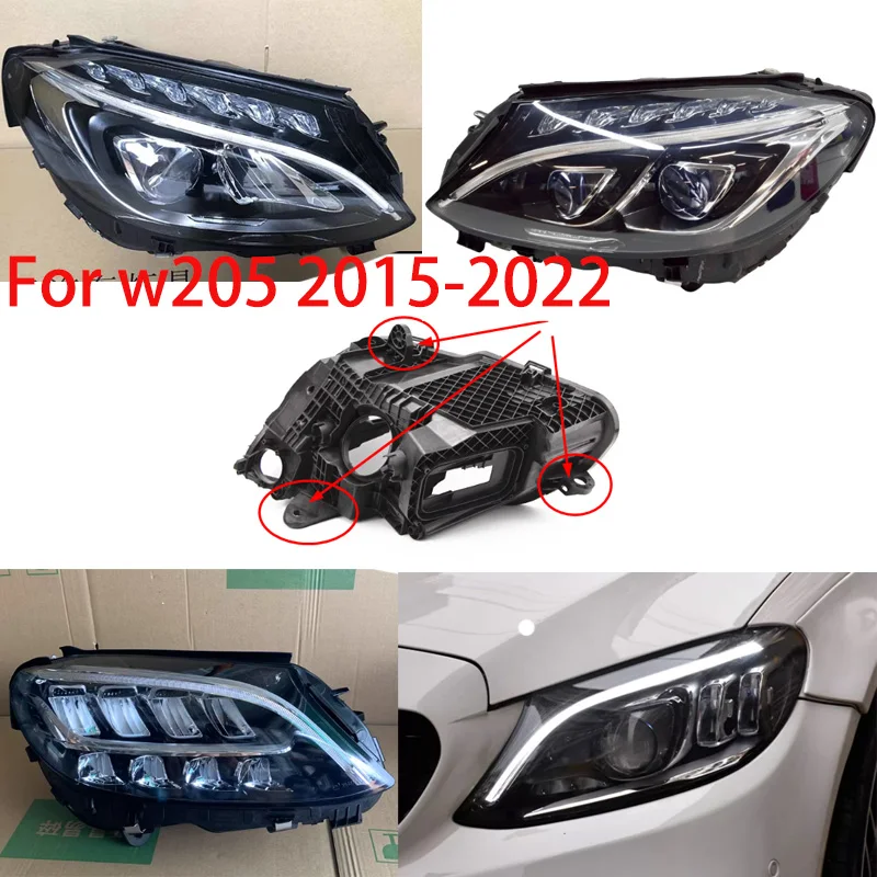 Lampu mobil, untuk mercedes-benz C CLASS W205 2016-2022 C200 C260 C300, braket lampu depan, Kit perbaikan cakar