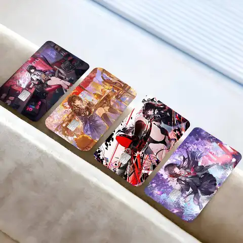 New Kawaii Chisa Gaming Wuthering Waves Cute Anime Anime Front Cover Film Sticker Skin For Credit Debit Card Small Large Chip