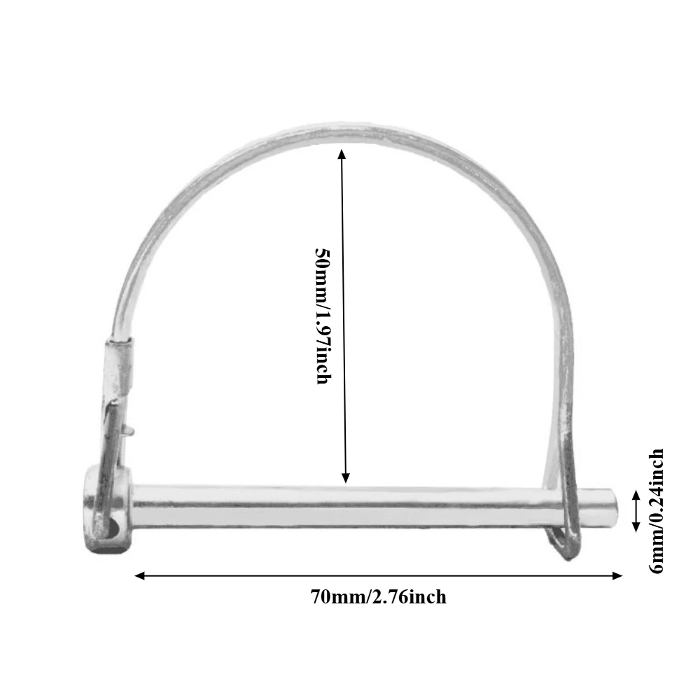 1pc Circular Wire Lock Trailer Ship Bicycle Auto Parts, Quick Trailer Hook Safety Buckle Lock Axle Locking Pin