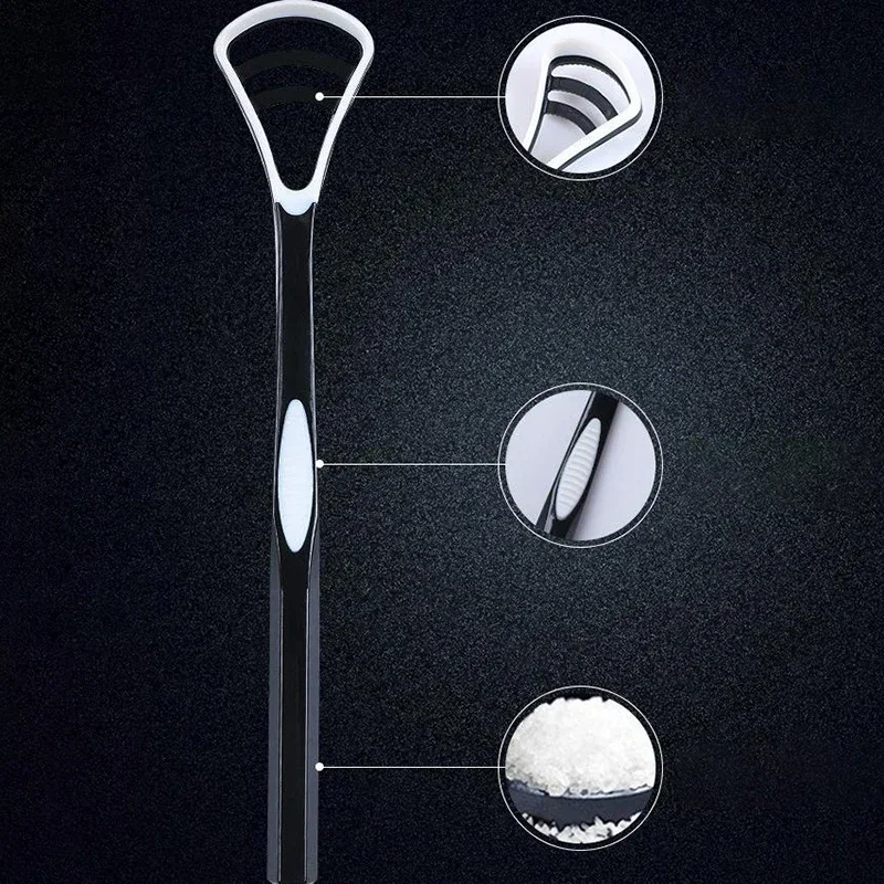 الاستخدام المزدوج اللسان مكشطة المنظفات قابلة لإعادة الاستخدام صحة الفم تنظيف فرشاة النظافة الرعاية فرشاة الأسنان الفم الطازجة التنفس كشط #3