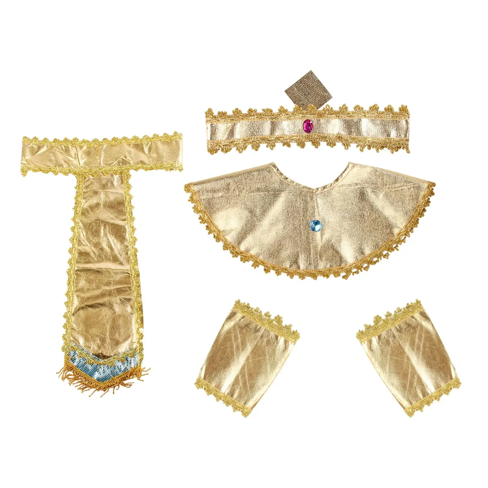 مجموعة أزياء غطاء الرأس المصري من مادة القماش دعائم تنكرية لحفلات الهالوين #3