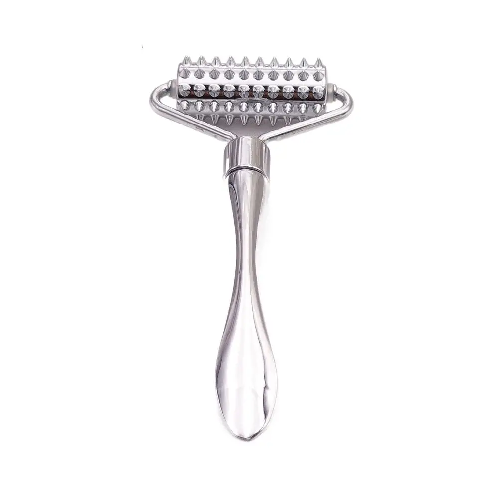 

Скребковый валик Гуа Ша для похудения, снимает морщины, ролик для лица из цинкового сплава, инструменты для ухода за кожей, маска, шпатель, заостренный массажер, ролик