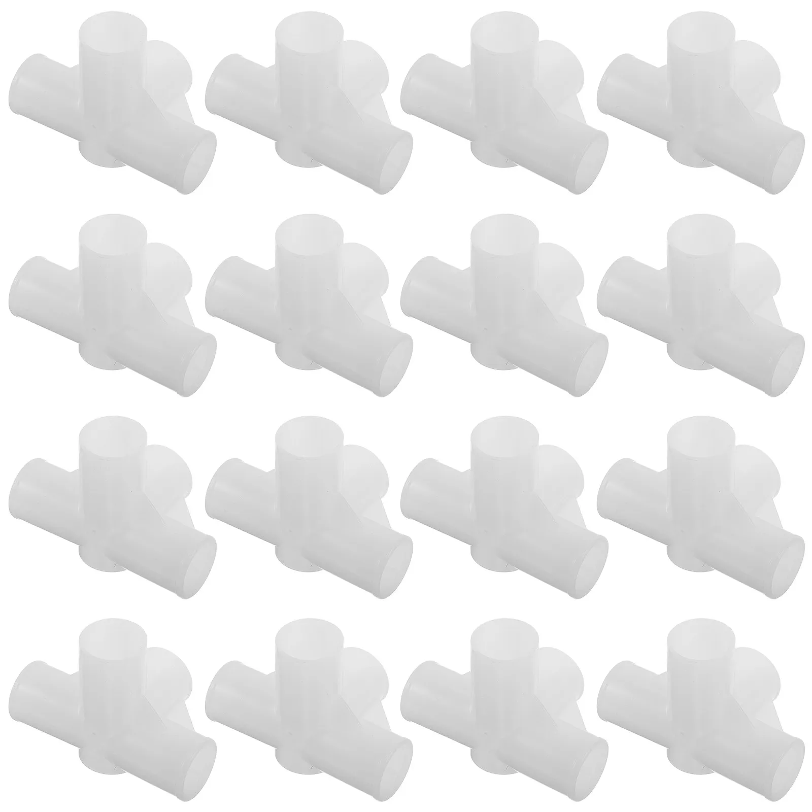 20Pcs Plastic Wardrobe Connectors Four Way Joint Closet Rod Connector Furniture Hardware Cabinet Fasteners Shoe Rack